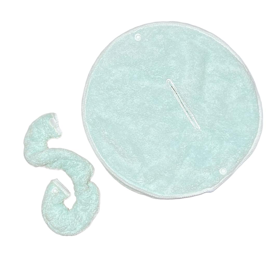 Facial Towel Mask Hydrating Rejuvenation Coral Fleece Beauty Salon Face Mask for Women Girls Sister - Single Hole Pink: One Hole Strap Green