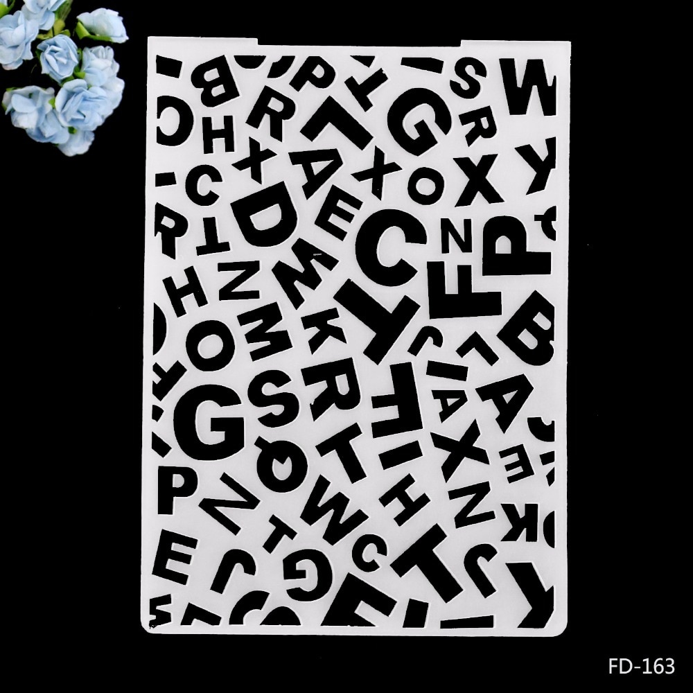 Scrapbook Single Letter DIY Paper Scrapbooking Craft/Card Making Decoration Plastic Embossing Folder