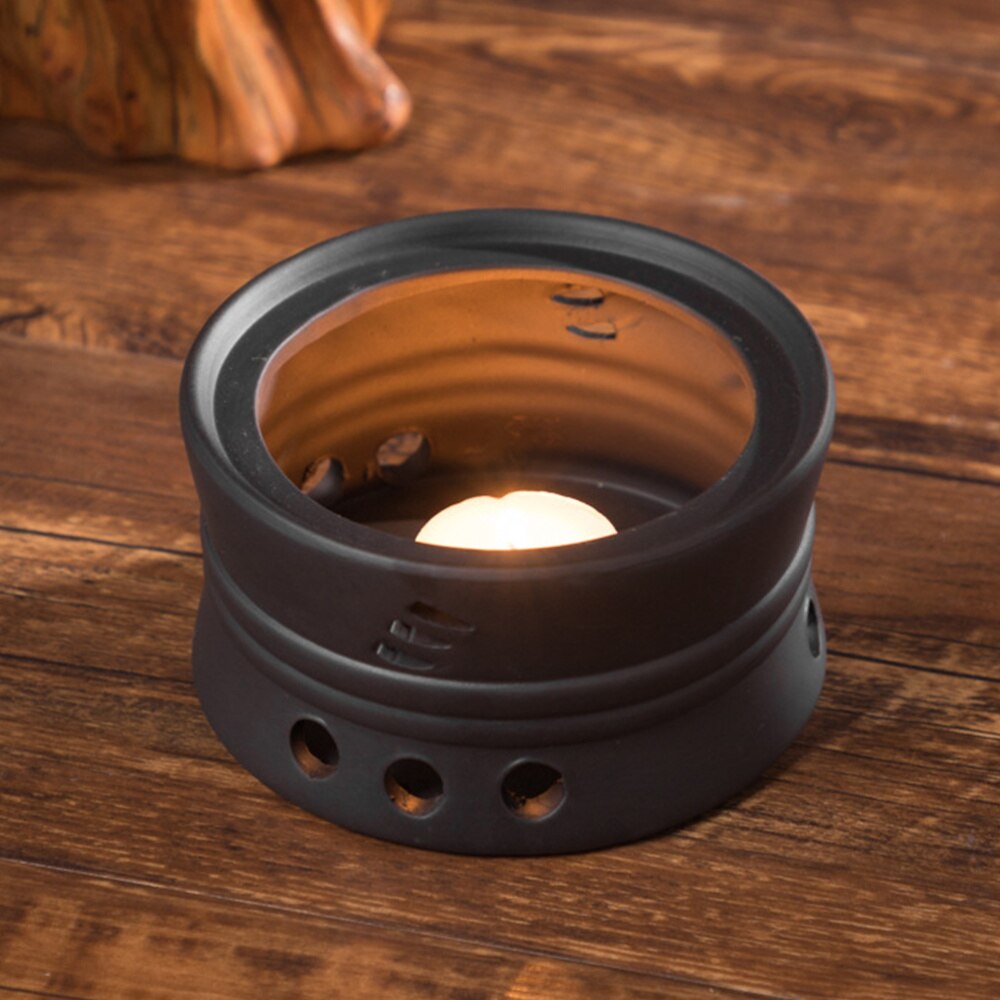 Huishoudelijke Bamboe Theepot Warmer Kaars Verwarming Theepot Warm Fornuis Theewaar Accessoires Theepot