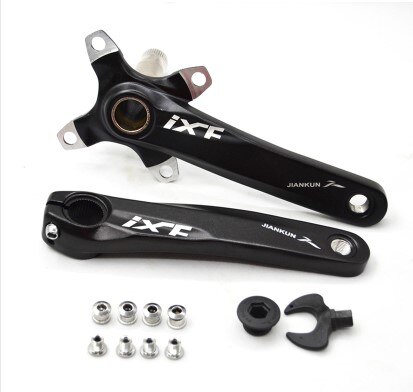 IXF – pédalier de vtt 104BCD, bras de pédalier intégré en alliage d&#39;aluminium ultraléger de 170mm avec support de pédalier BB: Black