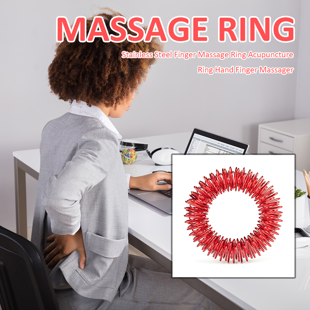 Spiky Sensory Anxiety Ring for Finger Massage Hand Acupressure Massager Fidget Rings Toy Stress Relief Circulation Rings