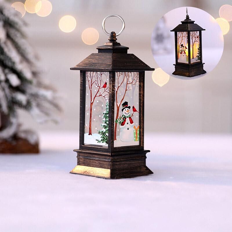 Julemanden hjem dekoration led lys lampe hængende lanterne juledekoration: 5