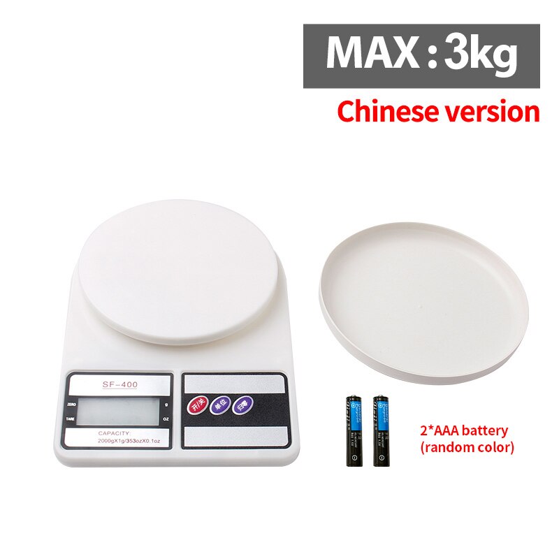Balance de Cuisine numérique pour les aliments, traditionnelle, de précision, en grammes et en onces, avec bol, pesée de 0.1g: 1g-3kgChineseVersion