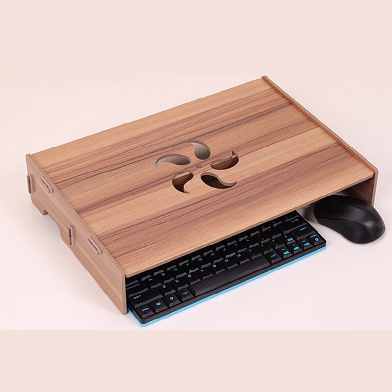 Houten Monitor Plank Plint Sterke Laptop Stand Led Computer Riser Desktop Holder Bracket Home Tablet Lapdesks