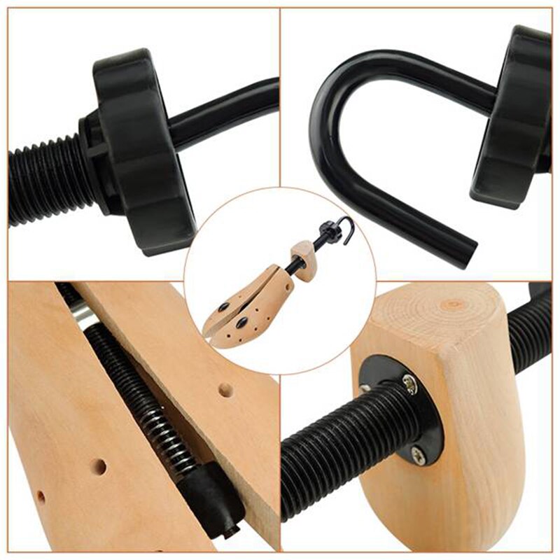 AUAU-Expanding Shoes Tree Shoe Support Device for Men and Women High-Heeled Tree Wood+Plastic+Metal Shoe Tree Size 35-40