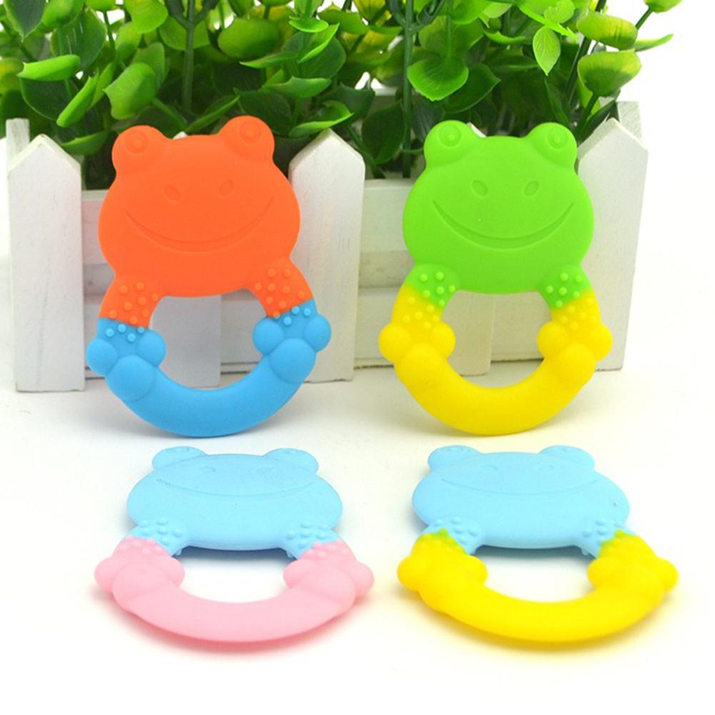 1 PC Pasgeboren Baby Bijtring Siliconen Dual Kleur Fruit Groente Vorm Baby Bijtring Bijten Kauwen Kinderziektes Speelgoed Stijl Willekeurige Verzonden