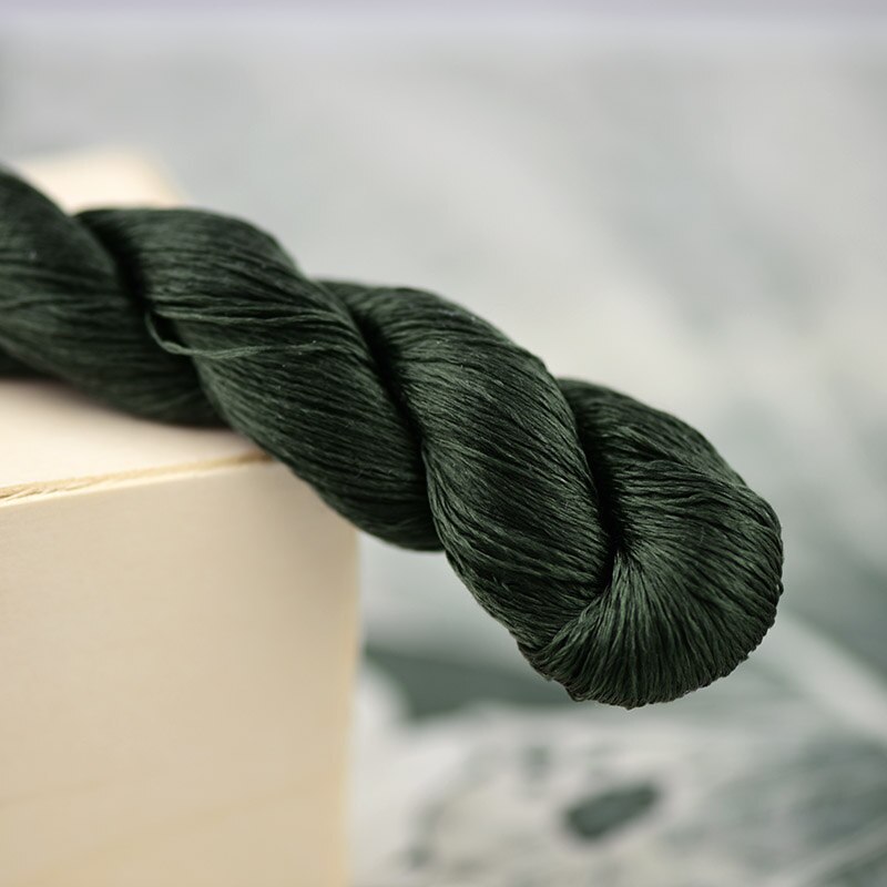 Jedwabne nici robić haftowania/100% nici jedwabne/rękojeść ręczny haftować ściegiem krzyżykowym/kolor zielonego mchu/6 czyste kolory: 5