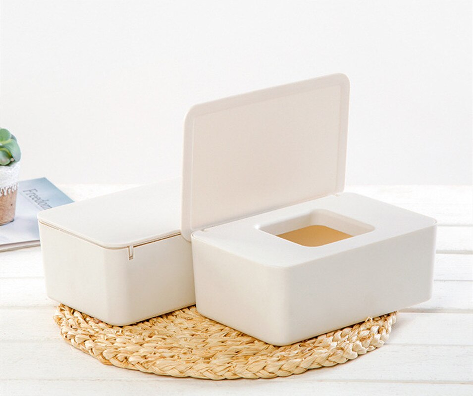 Tissue Doos Natte Doekjes Dispenser Houder Droog Nat Tissue Paper Case Box Doekjes Servet Opbergdoos Houder Container Met Deksel stofdicht