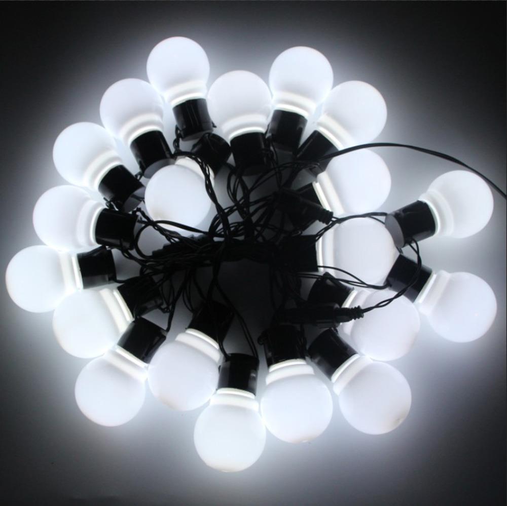 Vitt ljus / varmt ljus vattentätt robust led-ljusslinga stränglampor globlampor glödlampa 6m bakgård trädgårdsdekoration inomhus: 6