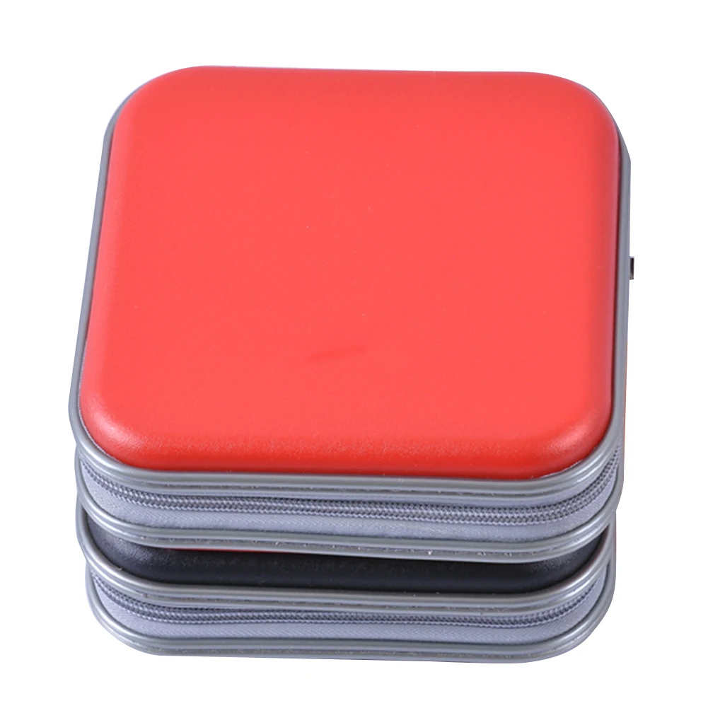 Tragbare 40 stücke Kapazität Disc CD DVD Brieftasche Speicher Organizer Fall halter: Rot