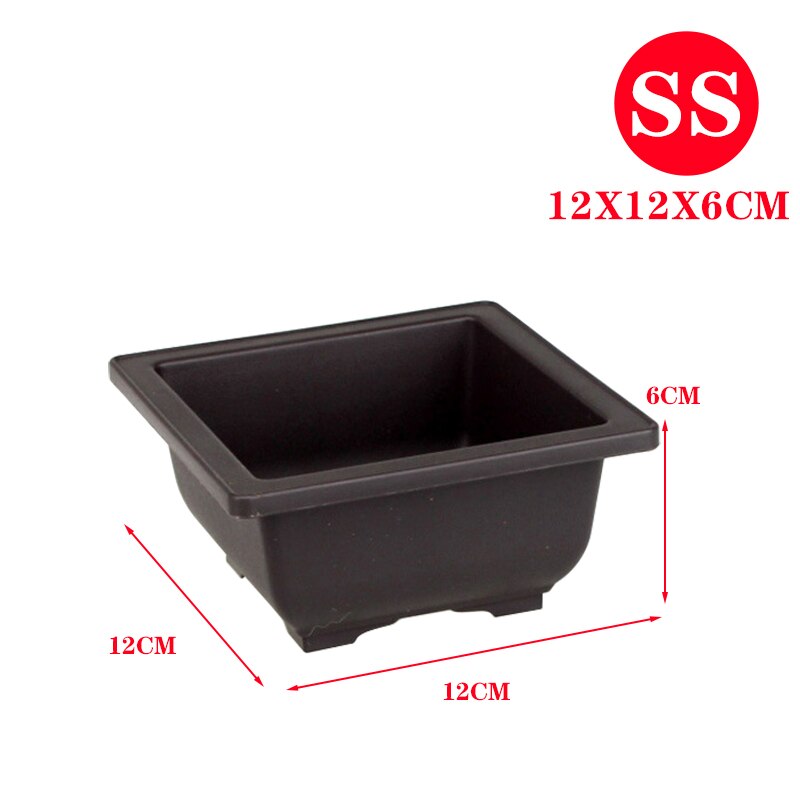 Imitatie Plastic Bloempot Balkon Vierkante Bloem Bonsai Kom Kwekerij Wastafel Potten En Plantenbakken Rechthoek Bloem Potten Lade Bodem: SS