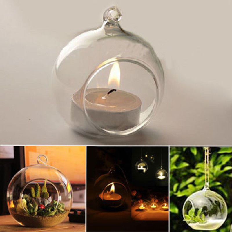 Mooie Crystal Kandelaar Glas Kandelaar Romantische Bruiloft Diner Opknoping Decor/1