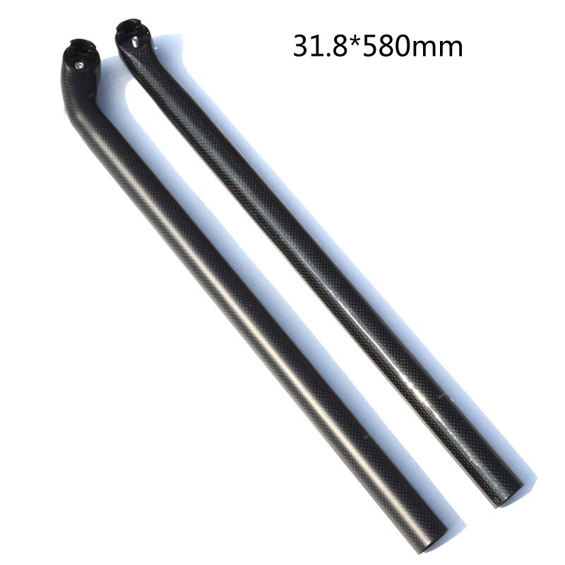 31.8 X 580mm Carbon Fiber Offset Setback Bicycle Seat Post For Brompton Folding Bike 260g Seatpost Load 115kg