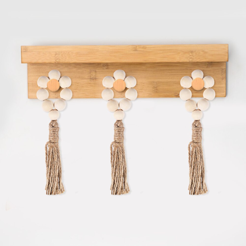 Lioobo 4Pcs Kralen Servetringen Rustieke Boerderij Houten Kraal Servetringen Thuis Bruiloft Tafel Decor