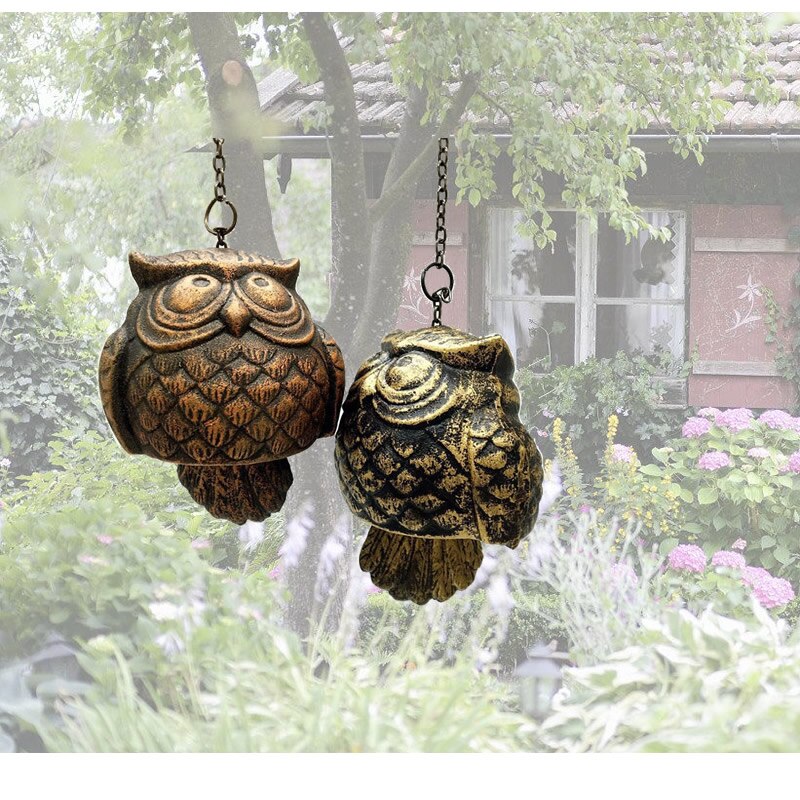 Creatieve Metalen Uil Wind Chime Kamer Tuin Hangen Vogels Hanger Voor Thuis Indoor Deur Venster Outdoor Tuin Decoratie