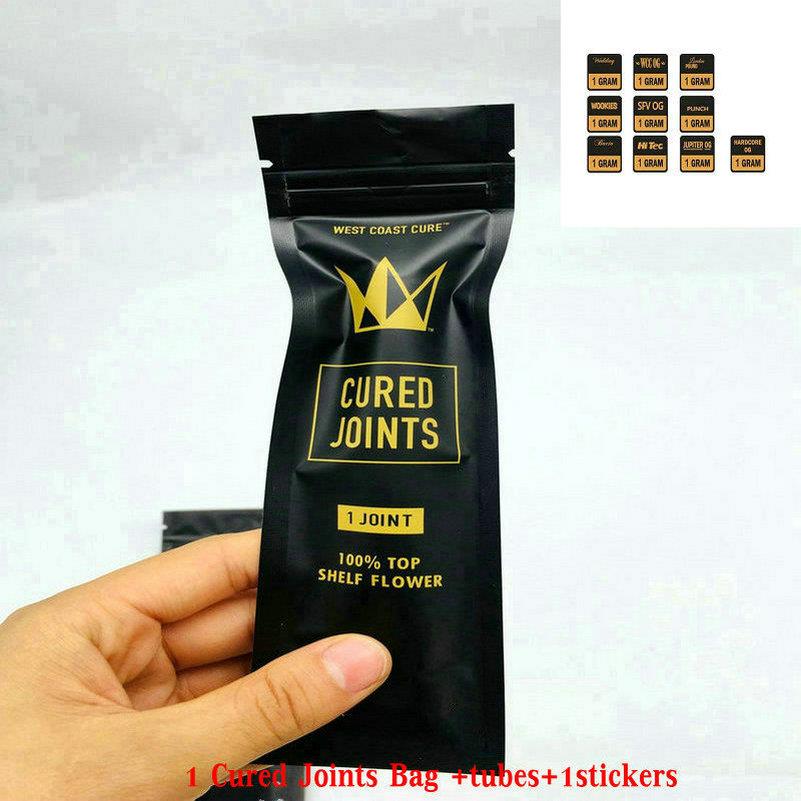 West Coast Cure 3PCS 1PCS CURED JOINTS BAG +PLASTIC TUBES Packaging moonrock Preroll Pre-rolled tube packaging