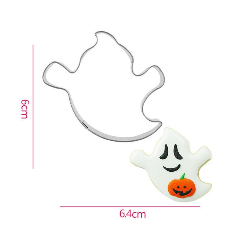 3D Cartoon Vorm Cookie Biscuit Diy Mold Rvs Cake Fondant Mold Keuken Bakvorm Cutter Tool Voor Halloween Decor