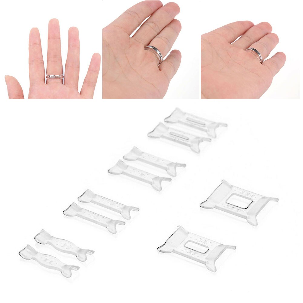 10 pçs fixação inserido guarda portátil invisível fitter psiquiatra redutor transparente resizer jóias ferramentas diy anel tamanho ajustador