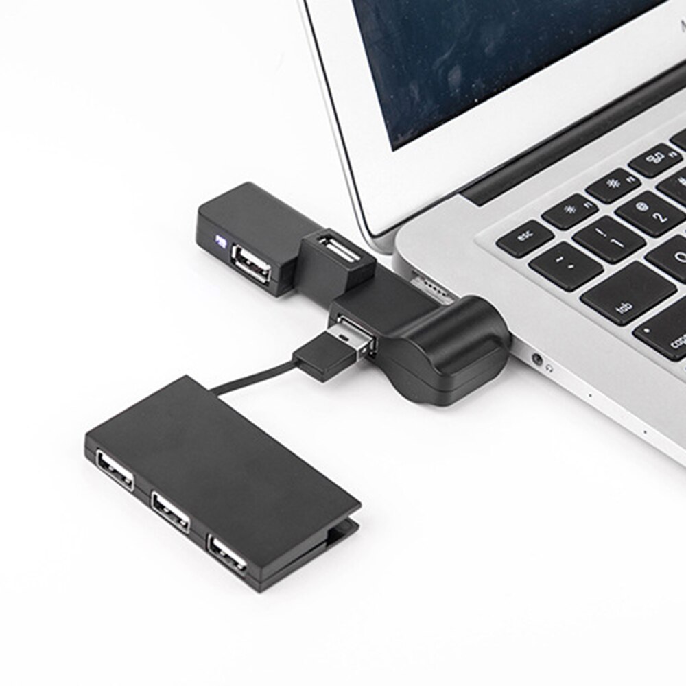 USB Hub 3 Ports USB 2.0 Splitter Rotary For PC Laptop Notebook Keyboard Mouse Hard Disk MacBook Gamer