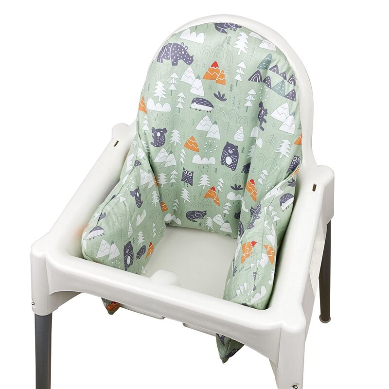 Easy Clean Baby High Chair Cushion Inflatable High Chair Cover Pad Reversible Supporting Cushion for High Chair Wipeable Cover