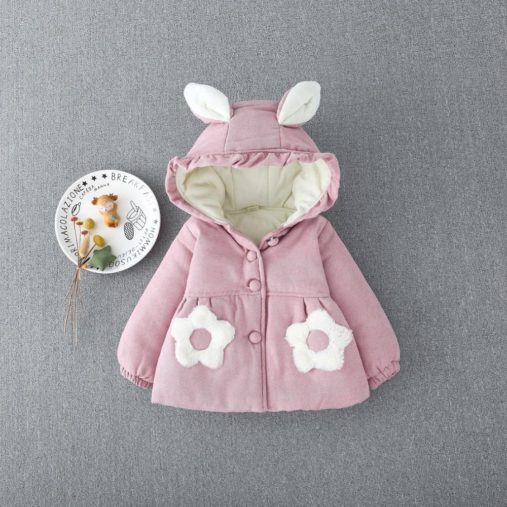 Baby Mäntel für Mädchen Winter Warme Jacken Nette Mädchen Baumwolle Gefütterte Mantel Dicke freundlicher Oberbekleidung Neugeborene Kleidung Kleinkind Mäntel