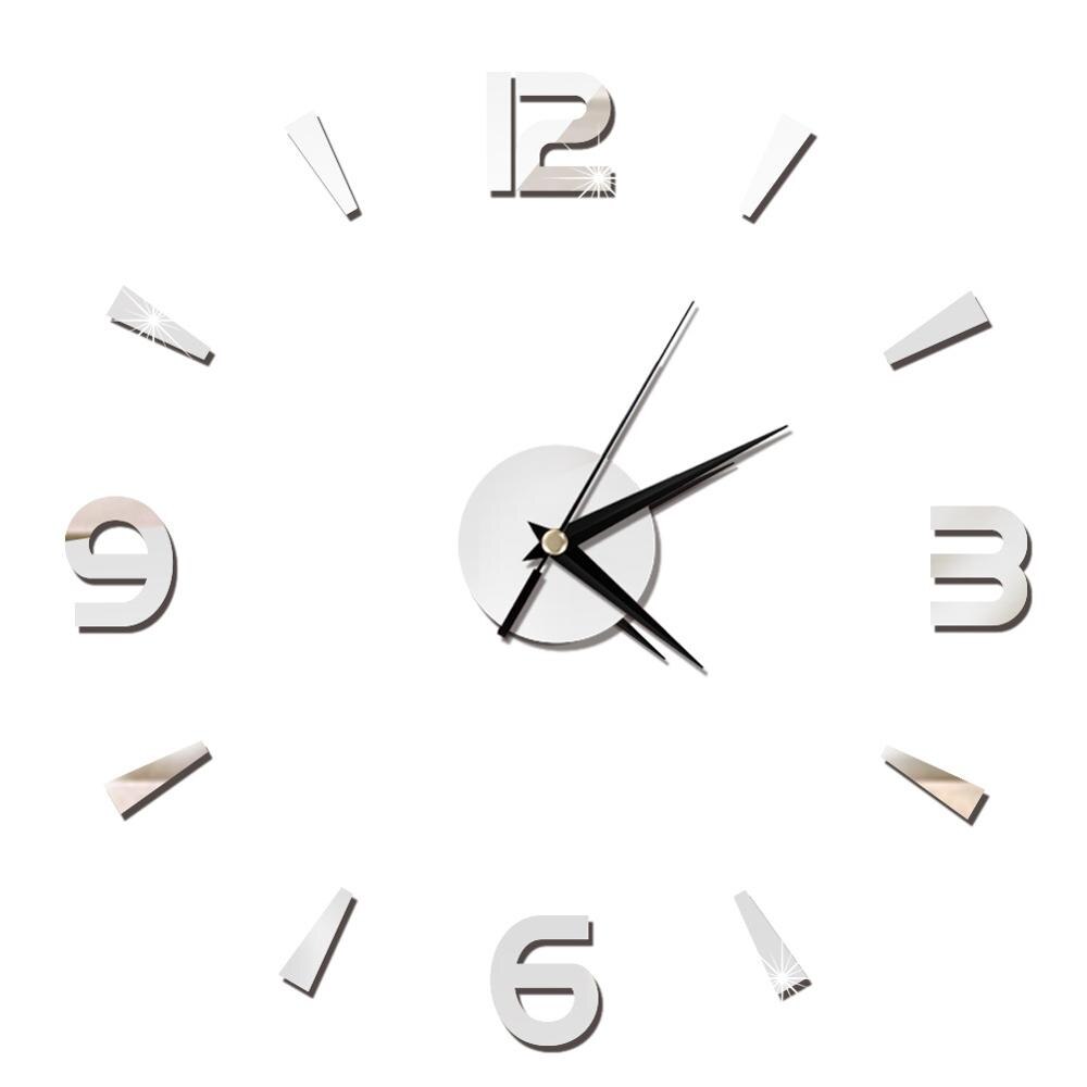 3D horloge murale miroir Stickers muraux salon Quartz montre décoration pour la maison bricolage horloges autocollant reloj de pared: 1