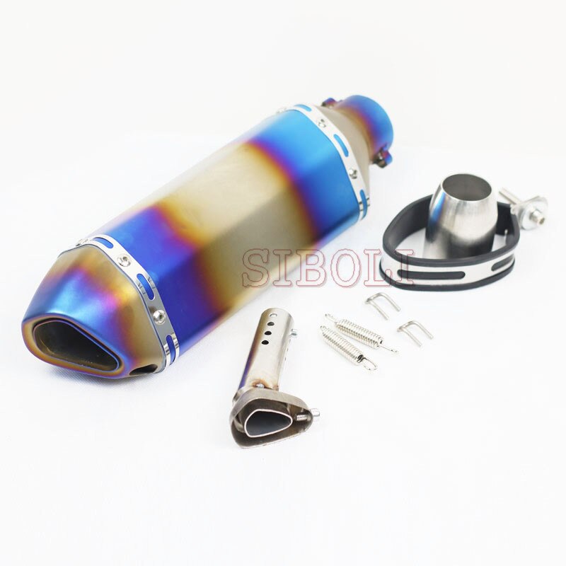 51mm Universal Motorcycle Exhaust Muffler Pipe Scooter Dirt Pit Bike Tube DB Killer For Honda R1 R3 MT07 cafe racer simson s51: F Ak sticker