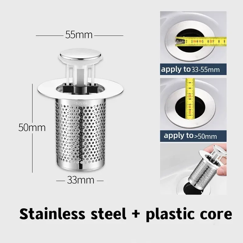 Edelstahl Pop-up Abfluss filter Universal Waschbecken Stopper Haar fänger Dusch wanne Sieb Waschbecken Abfluss abdeckung Stecker: Grüne Bronze