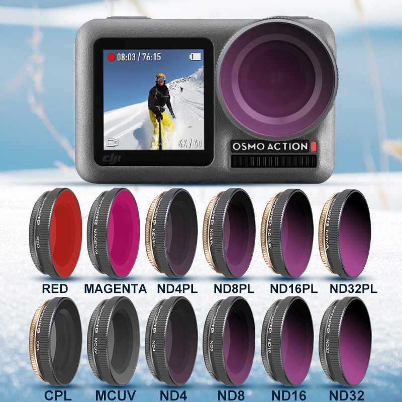 Tauchen Filter CPL Polar Filter für DJI OSMO Action ND 4 8 16 32 UV Schützen Objektiv Filter Für OSMO action Kamera Objektiv Zubehör