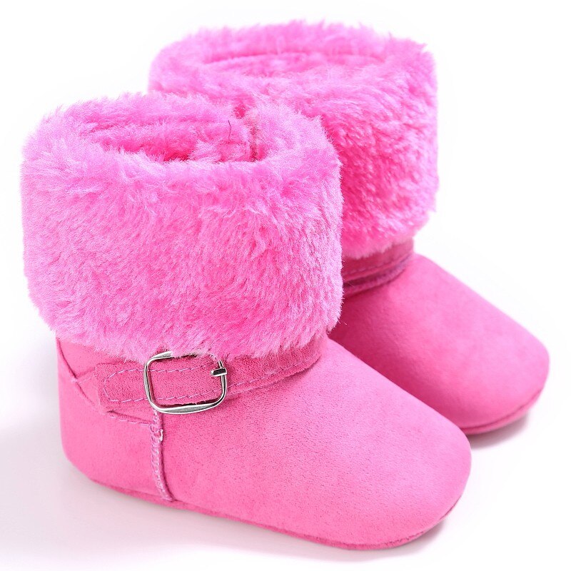 Baby Laarzen Winter Laarzen Ankle Snowboots Infant Fleece Baby Prewalker Schoenen Voor Peuter Jongens Meisjes: Rose