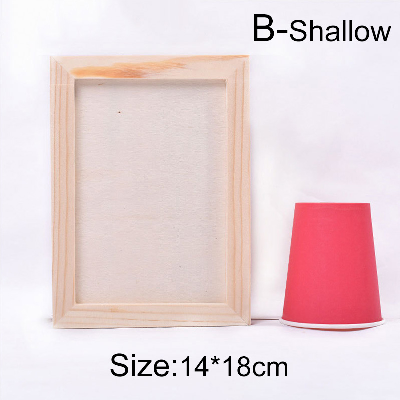 Houten Diy Blank Photo Houders Kinderen Diy Klei Fotolijsten Voor Thuis Craft Party Kids Desktop Ornament Fotolijst: B