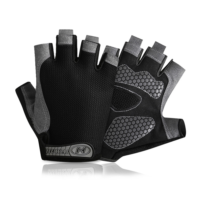 Ademend Half Vinger Gym Halters Handschoenen Mannen Vrouwen Bodybuilding Crossfit Oefening Sport Handschoenen Voor Fietsen Fiets Anti Slip