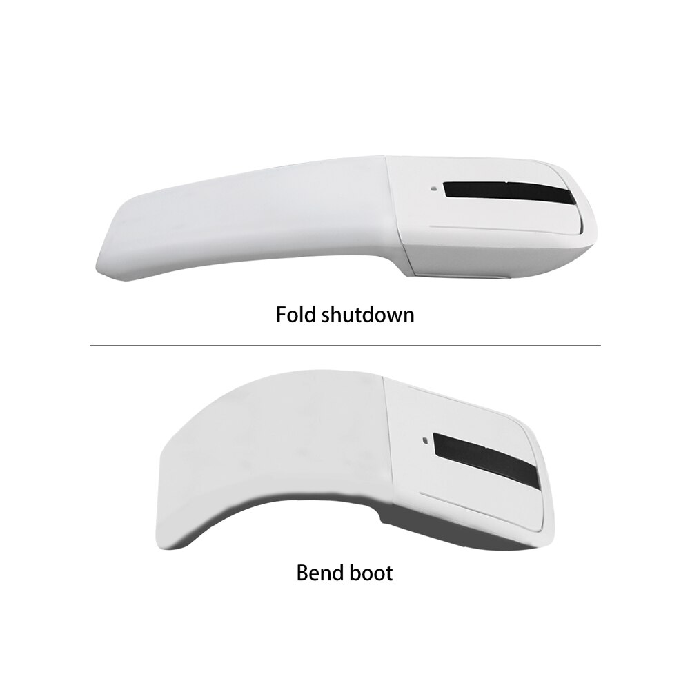 1600 DPI USB Wireless Mouse Foldable Arc Touch Mouse with Mouse Bag Ultra-slim Ergonomical Mute Mice for Surfacebook Laptop PC