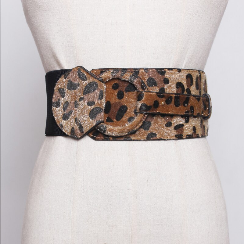 Fajas elásticas y elegantes para mujer, cinturones anchos, corsé de hebilla grande, cinturones de cintura, accesorios de ropa