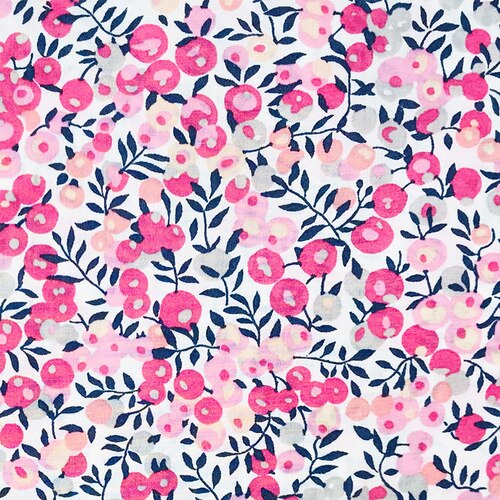 Roze Bessen 80S Tissun Liberty Katoen Voor Kids Baby Naaien Doek Jurken Rok Diy Handgemaakte Patchwork Meter: Default Title