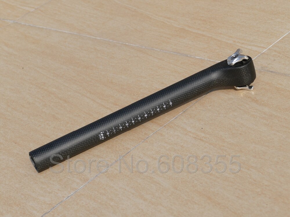 Carbon mtb racefiets zadelpen 31.6mm 27.2mm 350mm 400mm - 3k /  ud carbon mat glanzend zadelpen