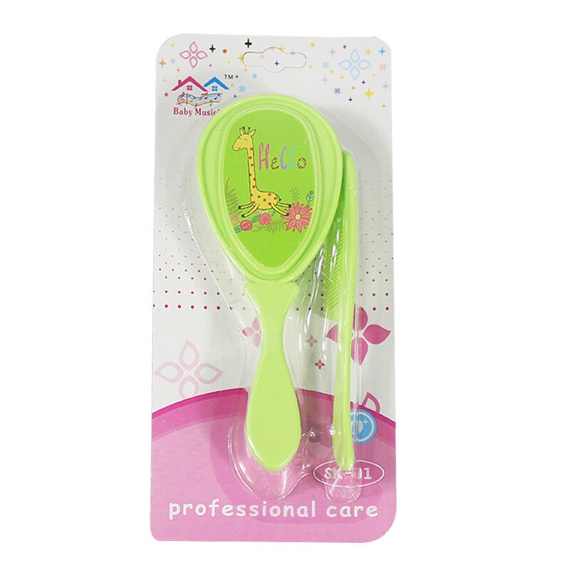 2Stck Baby Kamm bat Kamm Baby Pflege Haar Pinsel Kamm Pflege des Neugeborenen Liefert Haar Pinsel Runde Haar Kamm Kopf Massagegerät Kamm Pinsel: Grün zufällig prasseln