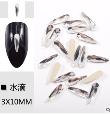 16 Stijl S/L-Steentjes, Speciale Vormige Non Fix Steentjes, 20Pcs Plaksteen, crystal Clear Nail Art Rhinestones