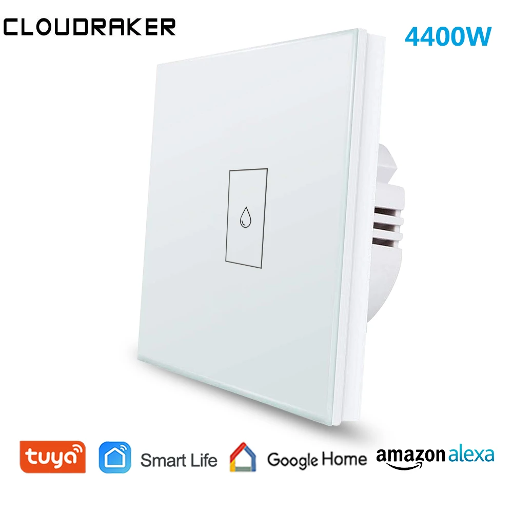 Wifi Smart Boiler Schakelaar Boiler Stroomonderbreker Touch Panel Timer Spraakafstandsbediening Werkt met Alexa Google Home