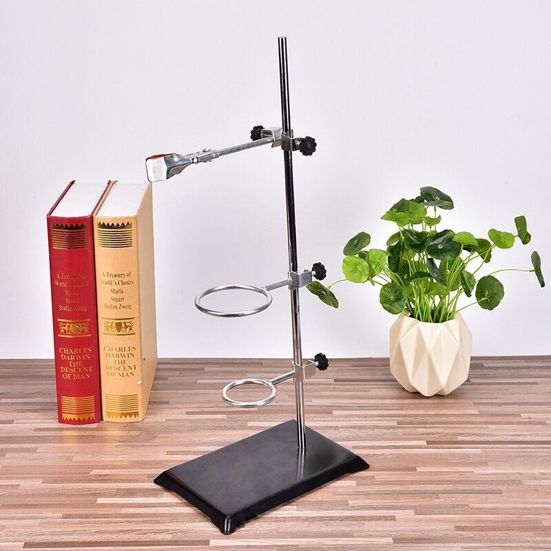 Hoge Retort Stand Iron Stand 50Cm Met Klem Laboratorium Ring Stand School Onderwijs Levert Educatief Apparatuur Set