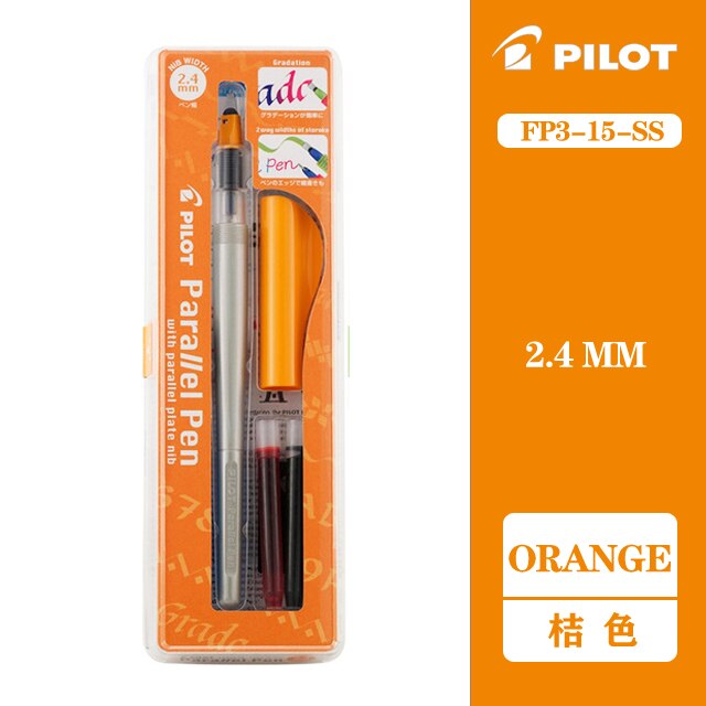 Lápiz de pico de pato de caligrafía paralelo, FP3-SS DE ARTE especial, fuente de flor gótica, papelería de trabajo de arte en inglés y oficina: Orange Pen Set