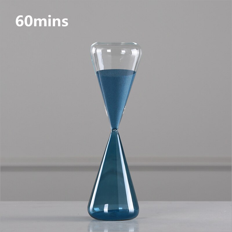 GH Zandloper Creatieve Blauwe Zand Klok Zandloper 10/30/60 Minuten Zandloper Timer Home Decoratieve Arts speelgoed Voor Kinderen: 60 mins