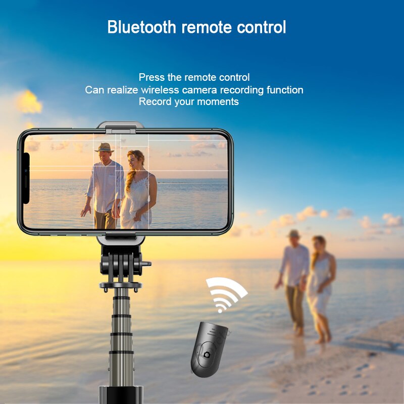 Roreta Tragbare Drahtlose Bluetooth Selfie Stock mit Stativ Erweiterbar Faltbare Einbeinstativ für iphone x 11 Mini Aktion Kamera