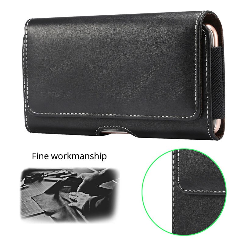 Riem Clip Holster Leather Pouch Case Voor IPhone11 11pro Max Xr X Xs 7 8 6Plus Taille Tas voor Samsung S10e S20 Ultra Note10