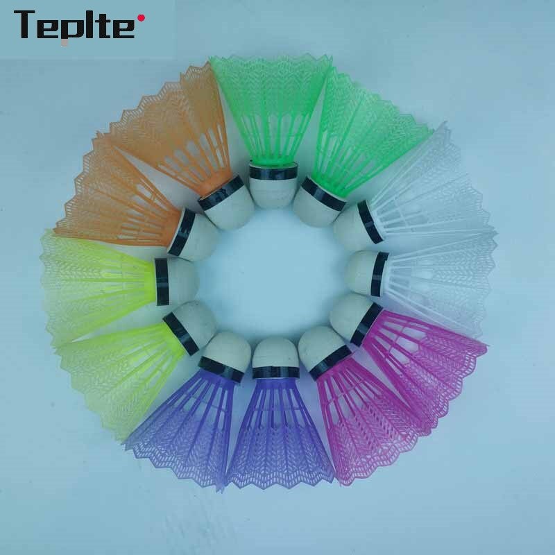 12 stk / parti skumkuglehoved plast badminton farverig fjerbold speedminton badminton tilbehør sportstræning