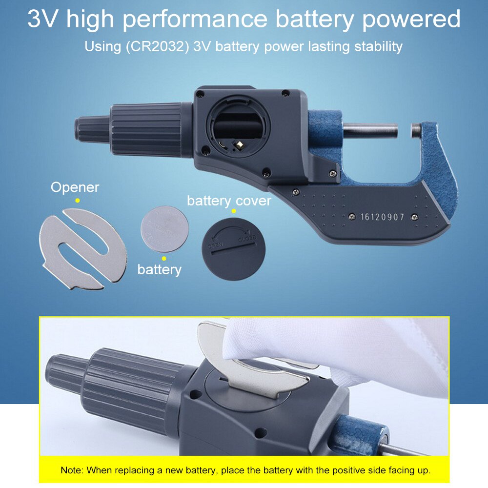 0.001mm Electronic Outside Micrometer 0-25-50 Mm Digital Micrometer Caliper Gauge Meter Micrometer Carbide Tip Measure Tools