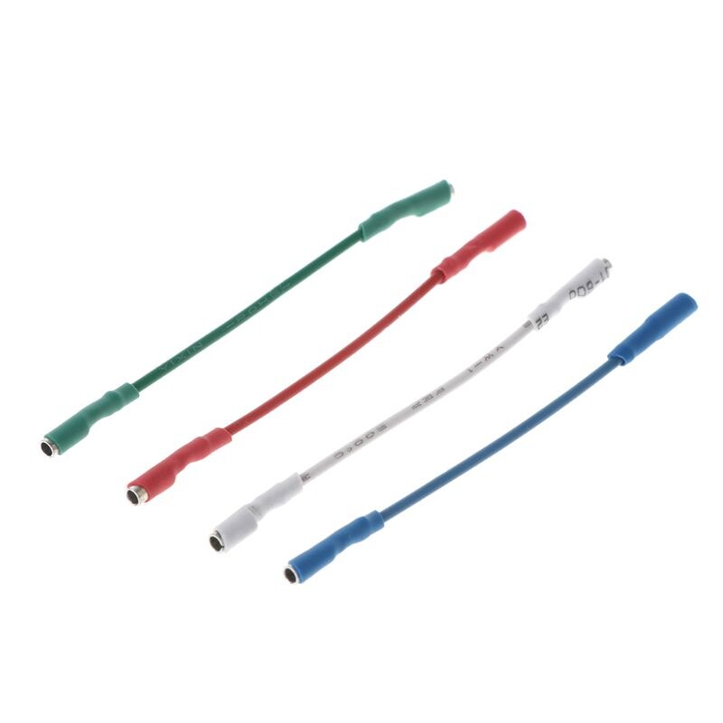 4 stk universelle sølvkabler ledningskabel kabel 50mm til 1.2-1.3mm pinner dreieskive phono hodeskall tonearm