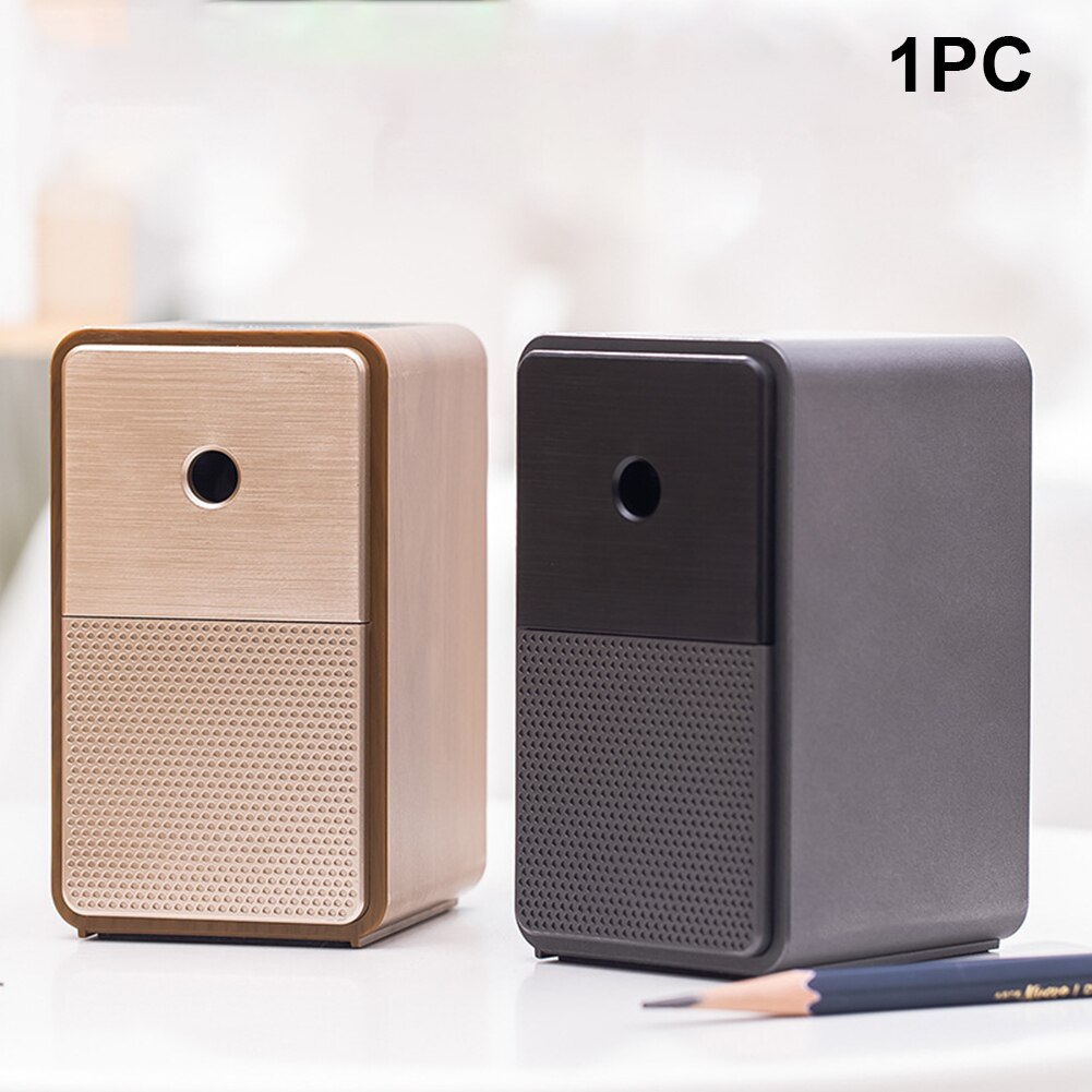 Pencil Sharpener Single Hole Portable Student Manual Stationery Easy Use Lightweight Hand Crank With Container School