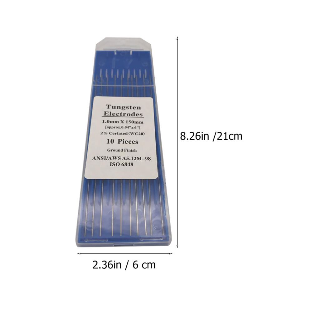 1 Pack Tungsten Electrodes Ceriated Ground Finish Welding Rods Welding Electrode for Arc Welding TIG