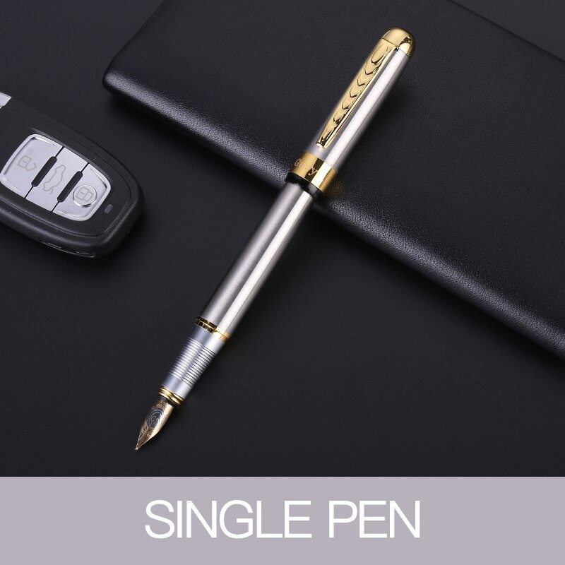 Guoyi G001 luxury Ink Fountain pen Metal high-end business office and corporate logo customization signature pen: Steel Single Pen